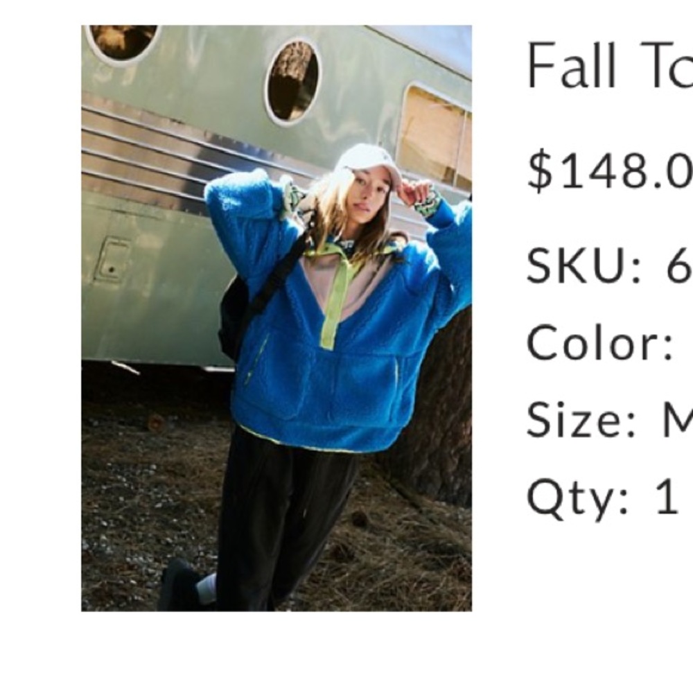 Free People Fall to Rise Fleece Quarter Snap m